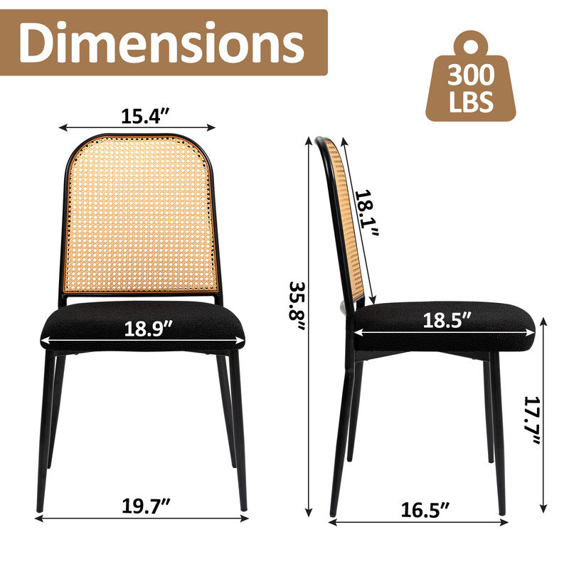 Chaise d'appoint Burnestin, Noir