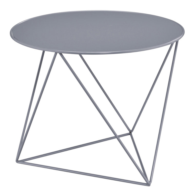 Table d'appoint à base géométrique en métal