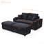 Causeuse rembourrée avec repose-pieds modulaire 70,5 po Tereas-2123802415