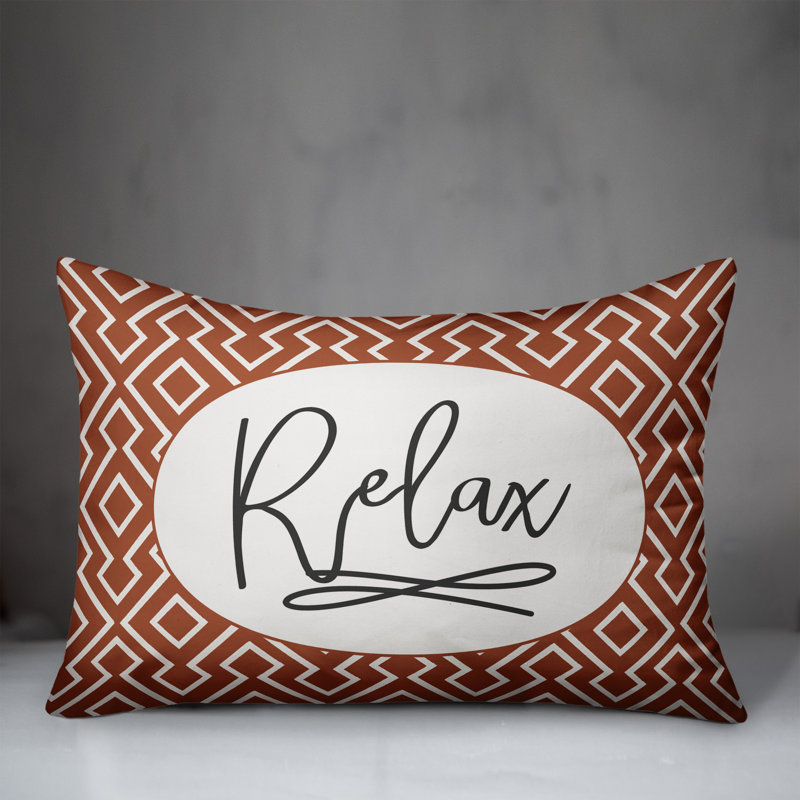 Housse de coussin rectangulaire et insert Relax, Orange