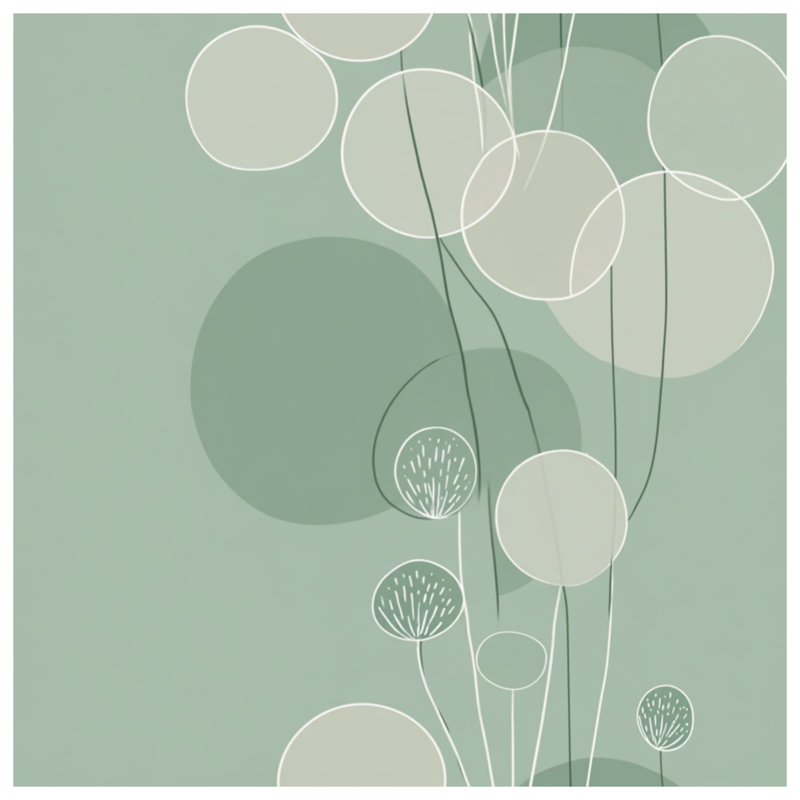 Couvre-lit matelassé vert à motif de cercles abstraits toutes tailles, Ensemble de courtepointe grand, Vert géométrique