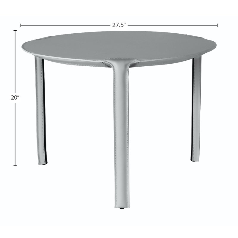Libro End Table, 20" H x 27.5" W x 27.5" D, Light Gray