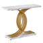 Table d'entrée, console dorée de 39,4 pouces, console étroite avec structure en métal, console moderne pour salon, vestibule, couloir