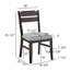 Ensemble de salle à manger 5 pièces rectangulaire contemporain avec chaises rembourrées et finition chêne foncé, parfait pour les repas et les rassemblements élégants.-2032752477