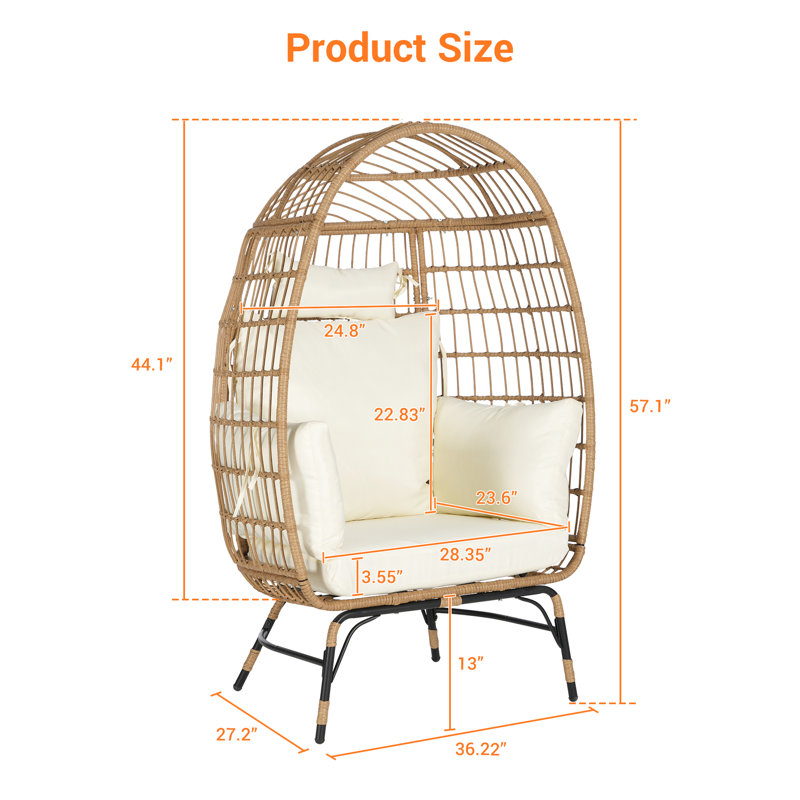 Chaise avec housse pour espaces extérieurs, Beige