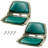 2 Pcs green Low-Back Folding Boat Seats Molded Plastic Frame with Thickened Sponge Padding All Weather Foldable Captain Chairs for Fishing Boat Speedboat Sightseeing