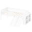Structure de lit simple avec rangement, avec glissières de sécurité et plateforme, lit de taille blanche, sans sommier, assemblage, tablette de cadre 85,4 x 41,9 x 34,1 po, taille, capacité de l'avant droite de 350 lb-2064781171