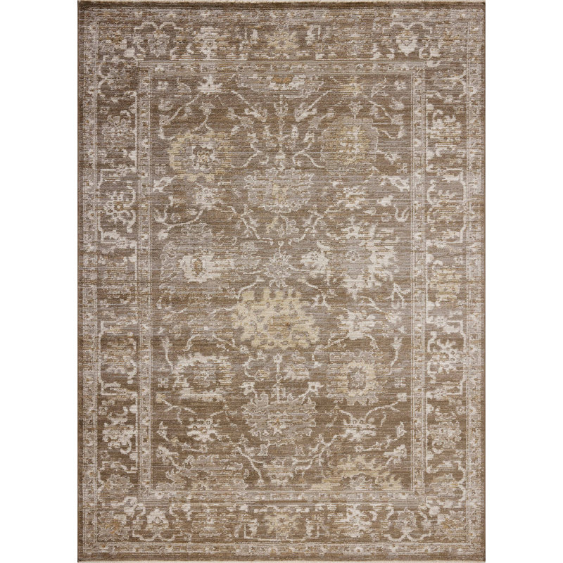 Magnolia Home by Joanna Gaines x Loloi Pace Bark / Natural Area Rug, Square 1'6"
