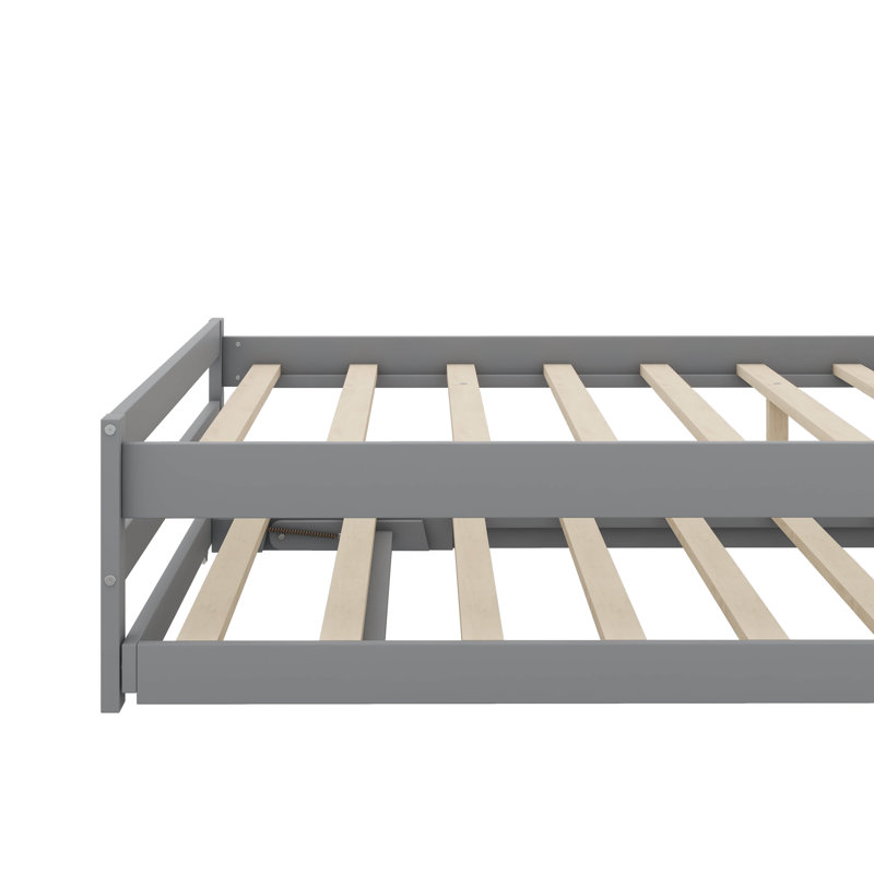 Adjustable Full Wood Bed With Trundle