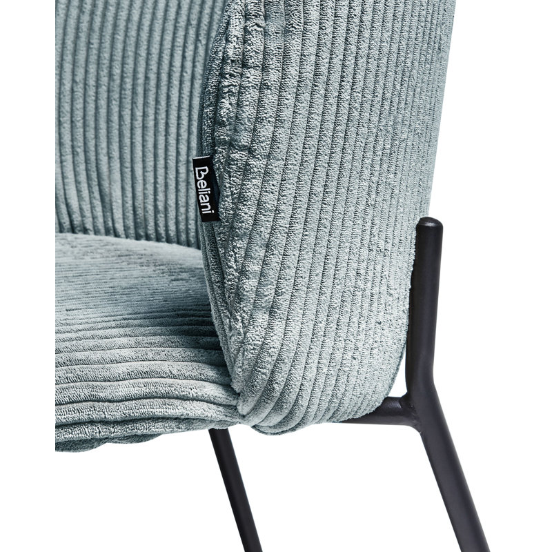 Set of 2 Dining Chairs MILES Corduroy, Blue