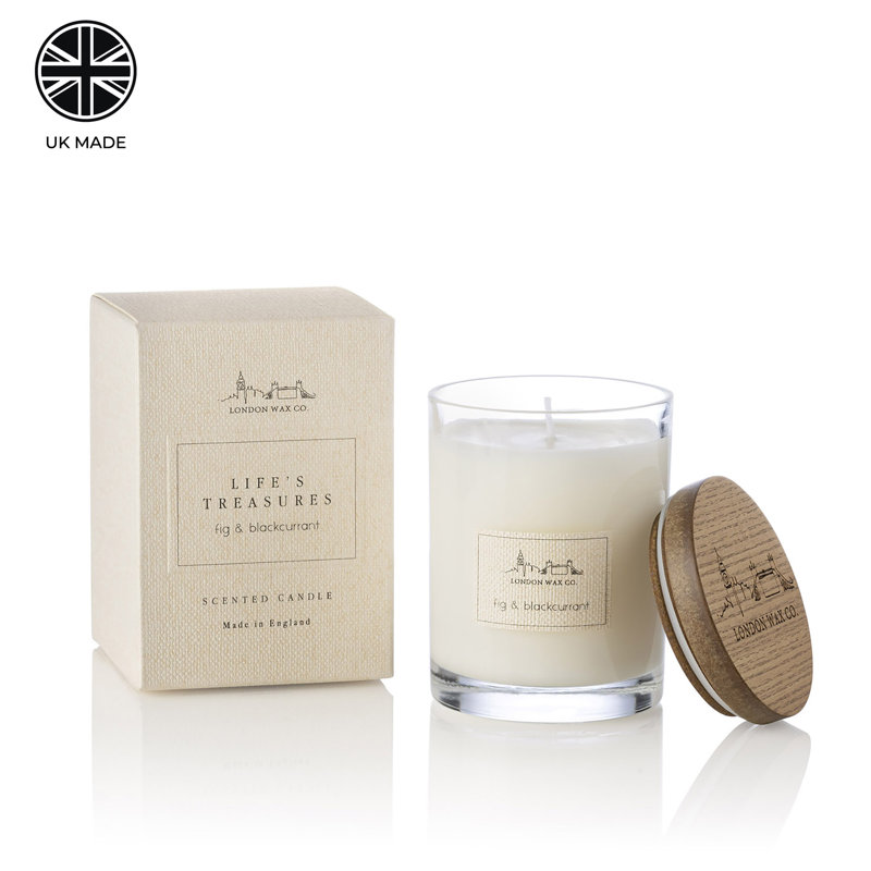 Scented Jar Candle with Glass Holder
