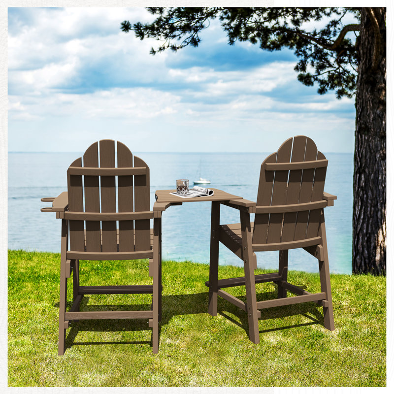 Dutta Outdoor Adirondack Chair, Dark Brown