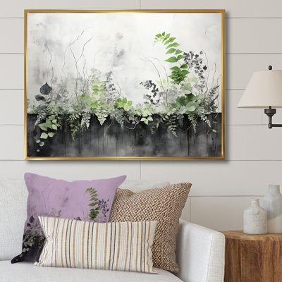 «Green Minimalisme Botanical Serenity - Plants», art mural