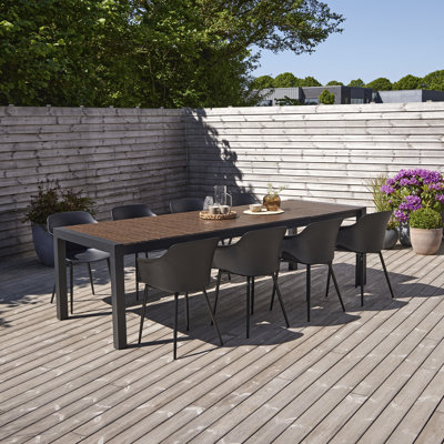 Rectangular 9 - Piece 8 - Person 275Cm L Outdoor Table Set