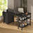 Built-in Outlets L-Shaped Computer Desk with Drawers & Storage Shelves-1415146808-1415146812