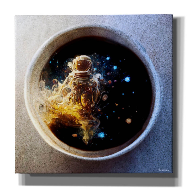 «Epic Graffiti» «Cup of Coffee» par Ben Heine, art mural sur toile, H 26 po x l 26 po