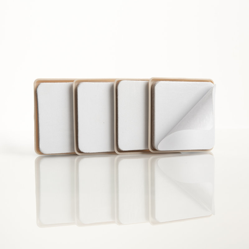 Beige Self-Stick Square Protective Furniture Pads, 2-1/2"