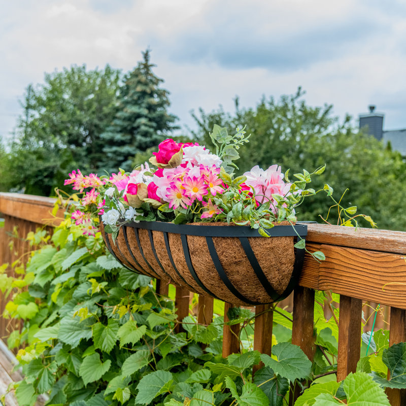 Balconnière en métal Kartz, H 7 po x l 36 po x P 8 po
