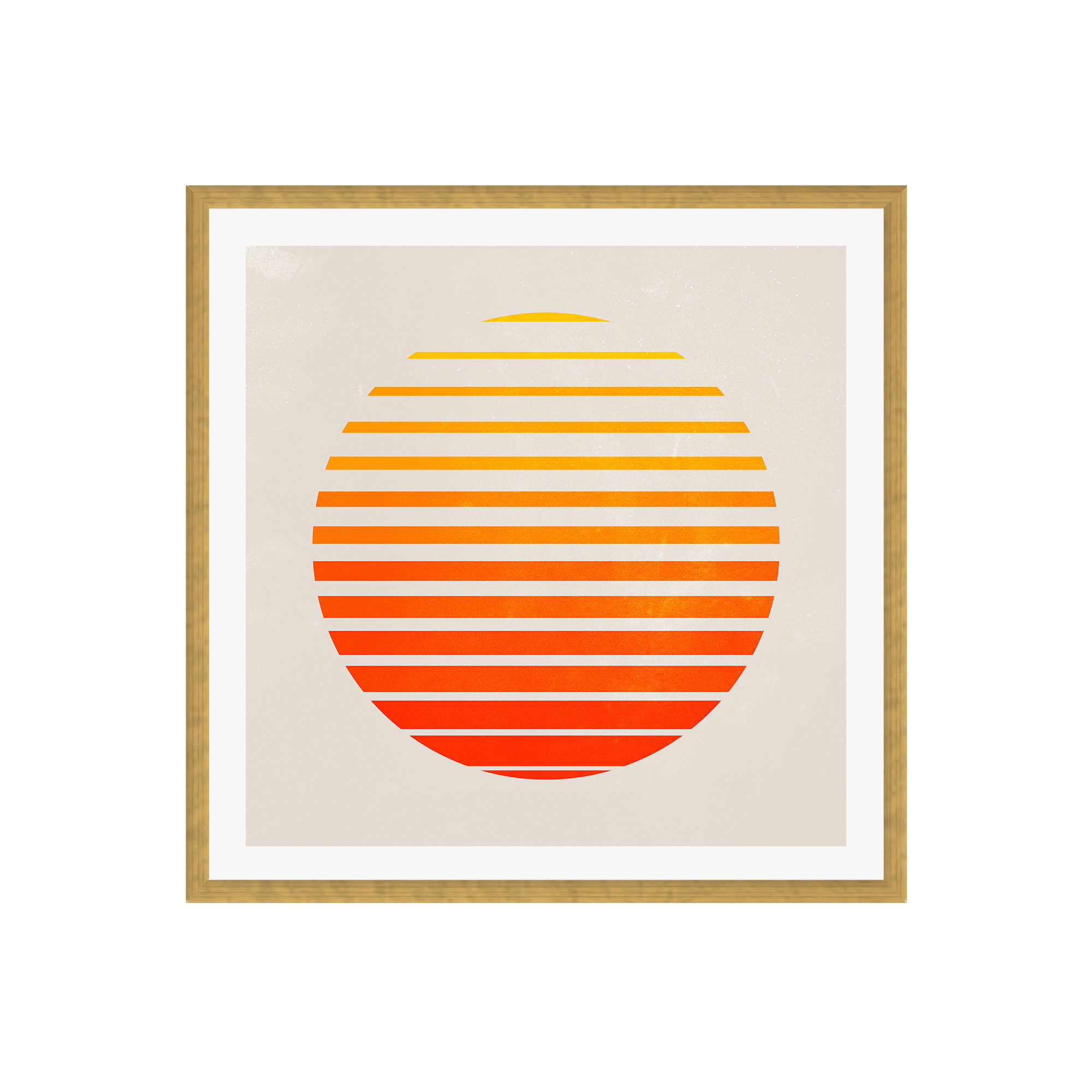 Springs 3 Rising Sun Edit by Ayeyokp, Yes, Gold Single Picture Framed, 36" H x 36" W x 0.75" D