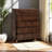 Simon Brown Finish Geomatric Wood Grain 5-Drawer Storage Chest, 45.73" H X 31.3" W X 15.44" D
