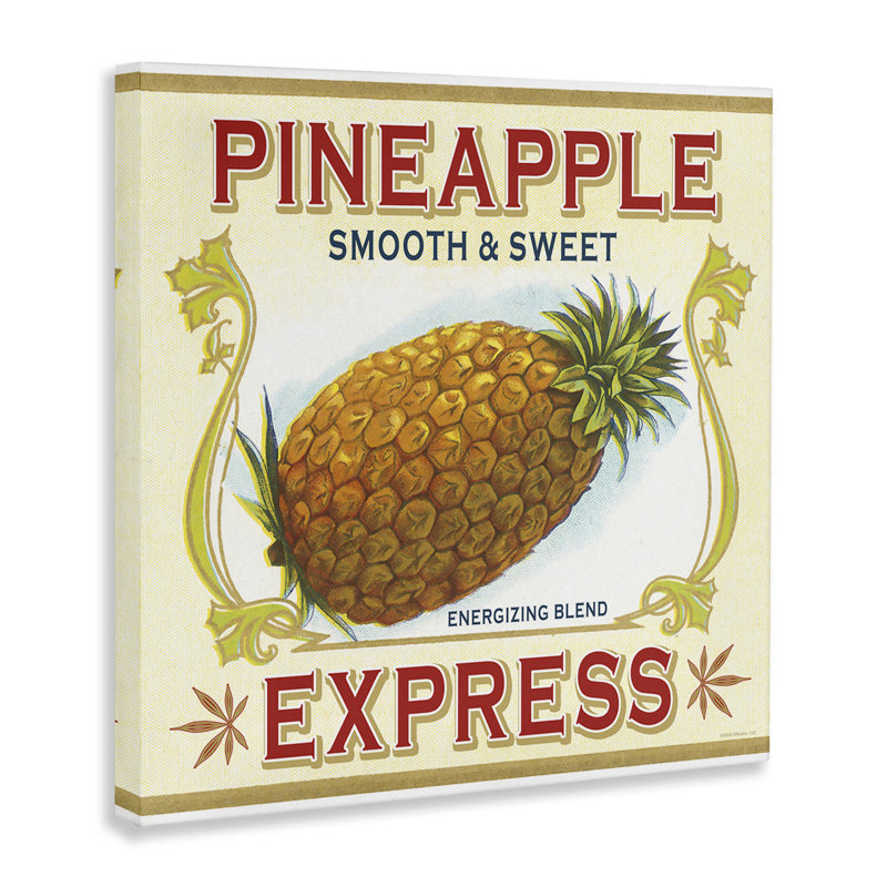 "Smooth & Sweet Pineapple", art mural classique par Classic, H 17 po x l 17 po