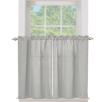 SAMPLE - Solid Textured Tier Window Curtain