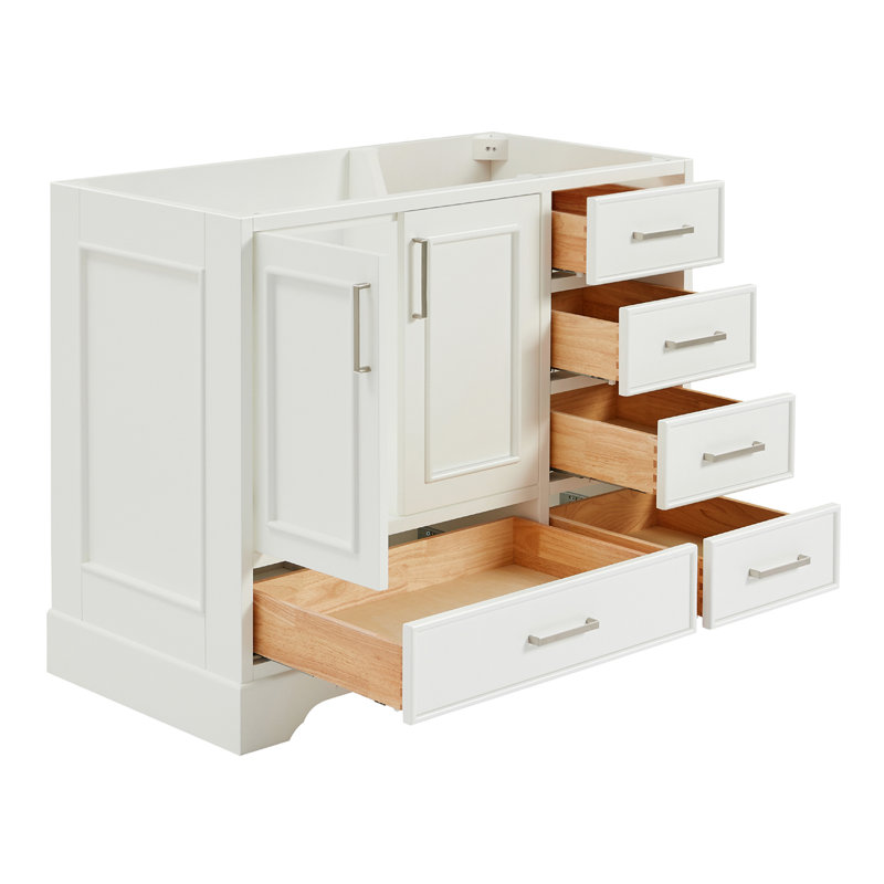 Stafford 42.75'' W Single Bathroom Vanity Base, White