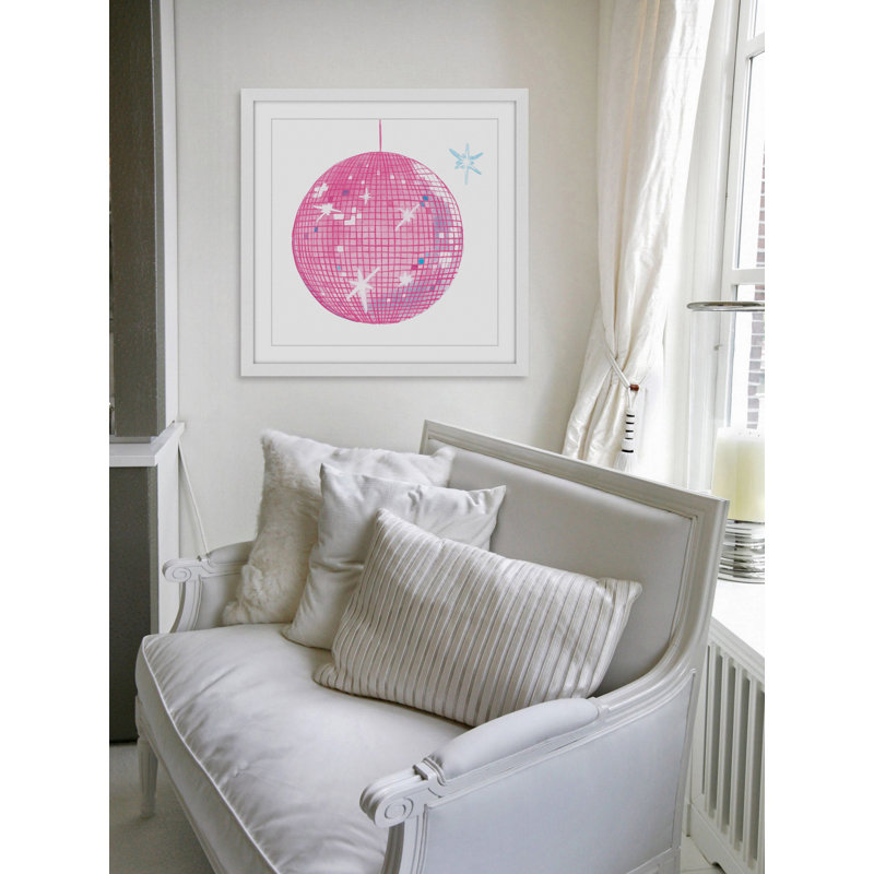 « discoball » par molly rosner, reproduction d’art encadrée, 12 po H x 12 po L x 1,5 po P