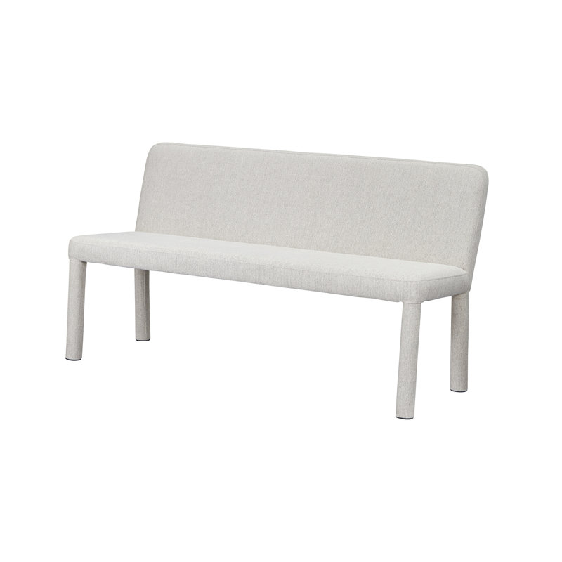PLACE DINING BANQUETTE LIGHT GREY, Light Grey Basketweave
