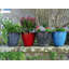 30cm Alexaundrea Fusion Planter in Black with a Shower of White Dots