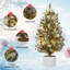 Arbre de Noël de table 24 po avec base en ciment et pin miniature pour bureau de table