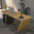 Brown + Black Rectangular Solid Wood + Iron desk-1266202248