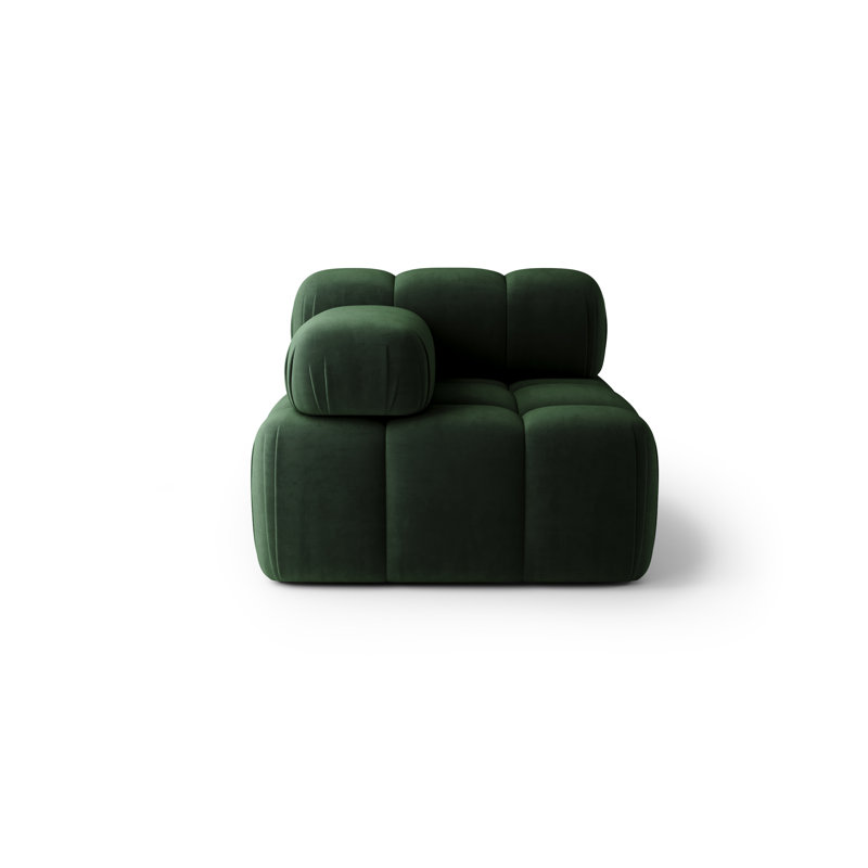 Velvet Accent Chair, Dark Green