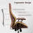 Albaugh Ergonomic Office Chair, High Back Swivel Rolling Executive Chair, Mid-Century Faux Lether with Lumbar Support, Large Computer Desk Task Chair with Suede Fabric for Home-54058887