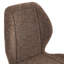 4 ensembles de chaises de salle à manger rétro et minimalistes en tissu brun avec des coussins spacieux et confortables. Pieds en métal noir et pieds réglables, convenant à la salle à manger, au bureau, etc.-1538730645
