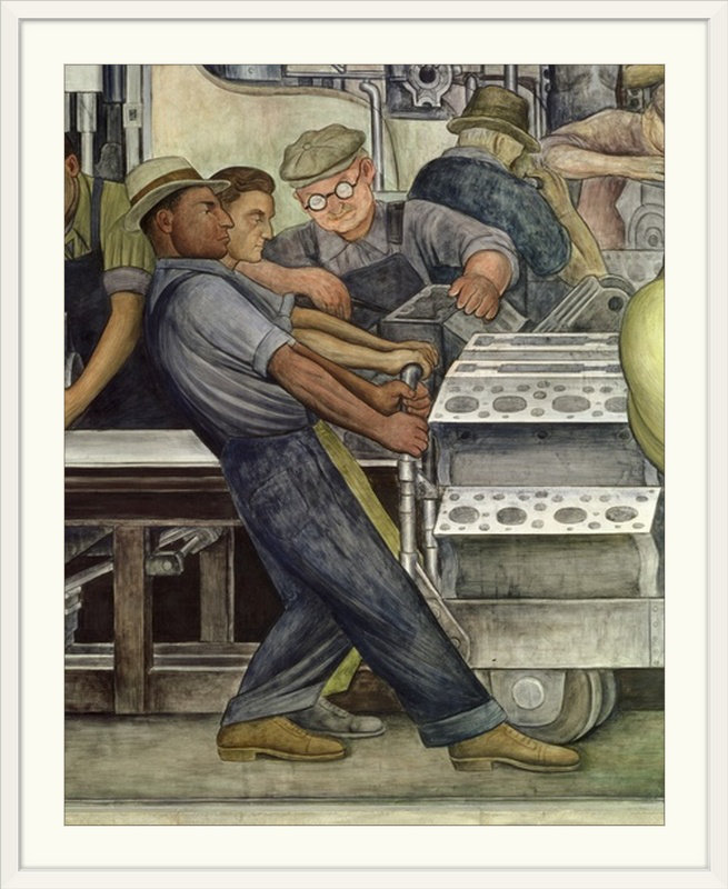 'Detroit Industry, North Wall, 1933' by Diego Rivera Painting Print Great Big Canvas 