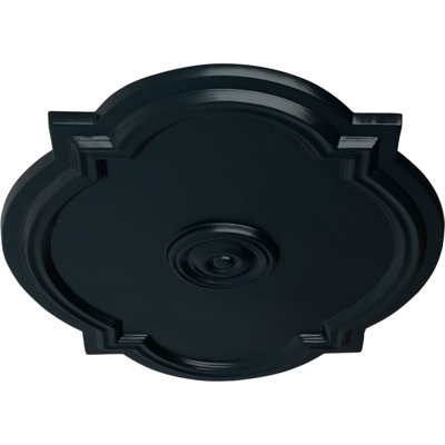 Médaillon de plafond valse Endurathane, l 21 1/4 po x H 17 3/8 po x P 1 po (convient aux auvents jusqu'à 4 1/2 po), finition de store de nuit peinte à la main