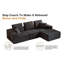 Canapé d'angle modulaire avec méridienne en forme de L et siège profond-1041115896