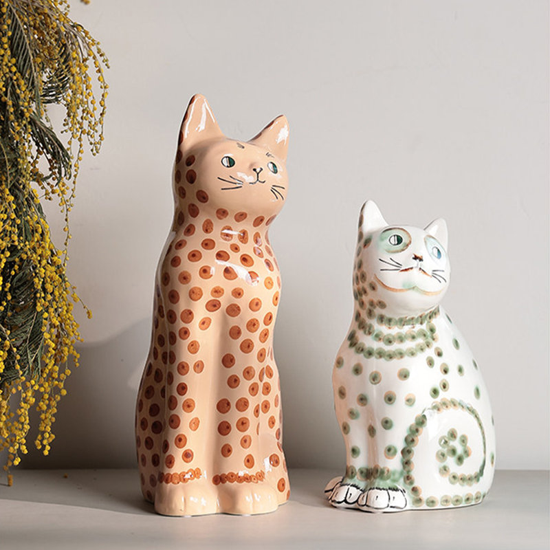 Picture Color Cat Ceramic Decorative Object