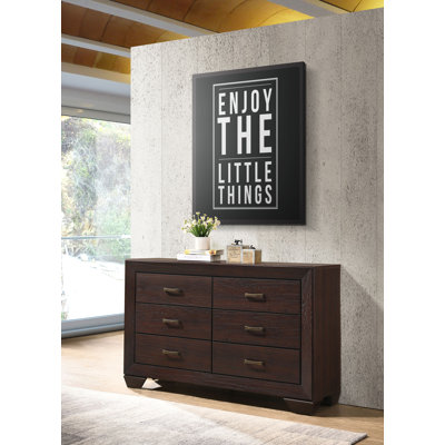 Commode 6 tiroirs Brookes cacao foncé