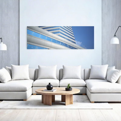Low Angle View Of An Office Building Dallas Texas USA by Donovan Reese - Wrapped Canvas Panoramic Print