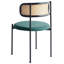 Andover 39cm H Polyester Upholstered Full Back Side Chair in Green
