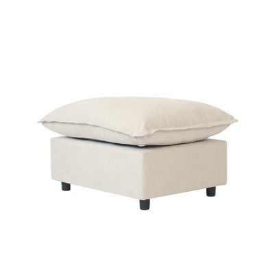 Moncada Upholstered Modern Linen Fabric Ottoman