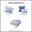 Ensembles de literie pour lit double en microfibre douce de style floral rétro pour la maison