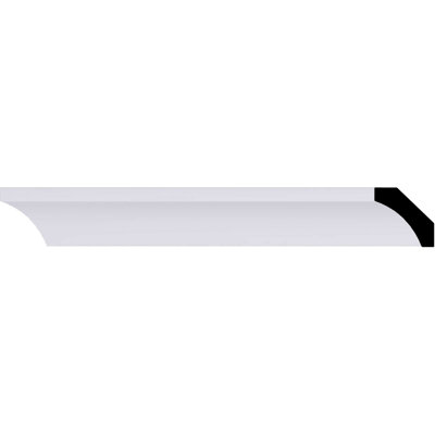 Endurathane Traditional Crown Moulding, 1 1/8"H x 1 1/8"P x 1 1/2"F x 94 1/2"L, Factory Primed