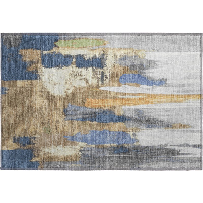 Tapis abstrait lavable à la machine de qualité supérieure AMF1979