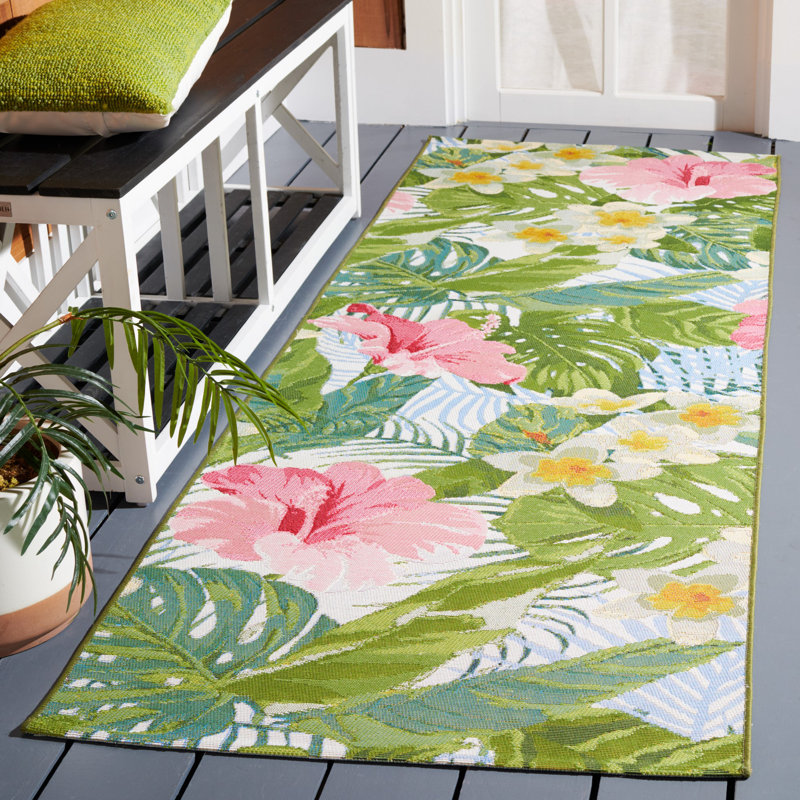 Ithaca 500 Performance Floral Indoor/Outdoor Area Rug, Runner 2'8" x 10'5"