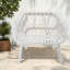 Confortable chaises longues de patio, ensemble moderne en PP et en fer pour la maison de patio