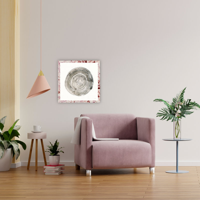 Cadre mural étroit Metro Fade Splash, 12 po x 12 po, 10 po x 10 po, Blanc / Rose