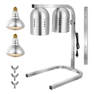 Commercial Food Heat Lamp with 500W Bulbs for Food Restaurant Kitchen Buffet